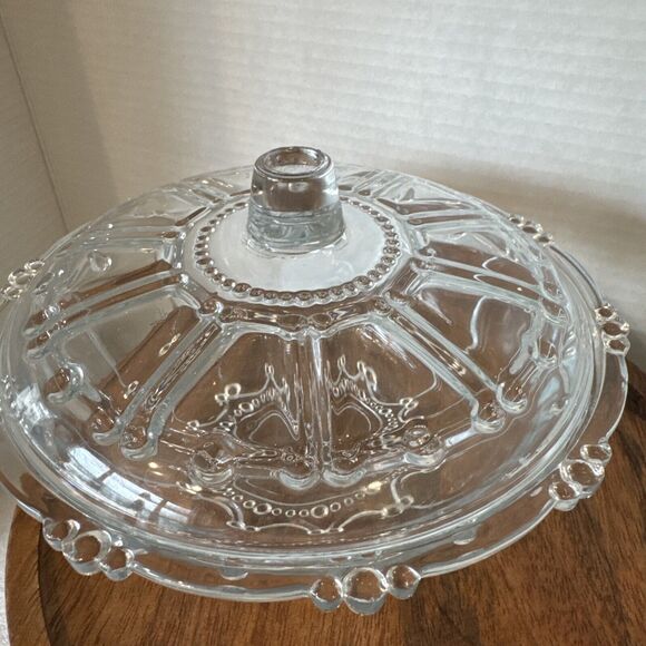 Vintage KIG Indonesia Clear Glass Candy Dish With Lid - Picture 5 of 7